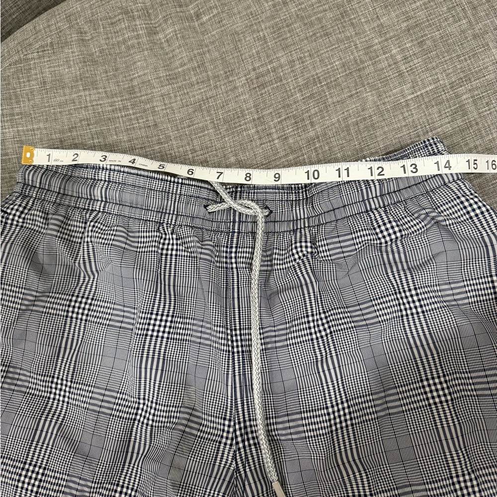 Vilebrequin Navy & White Plaid Swim Trunks - Picture 10 of 13